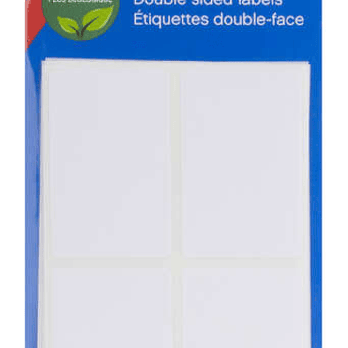 Apli Etiquetas Doble Frontal Blancas 34.0 x 53.0mm 1