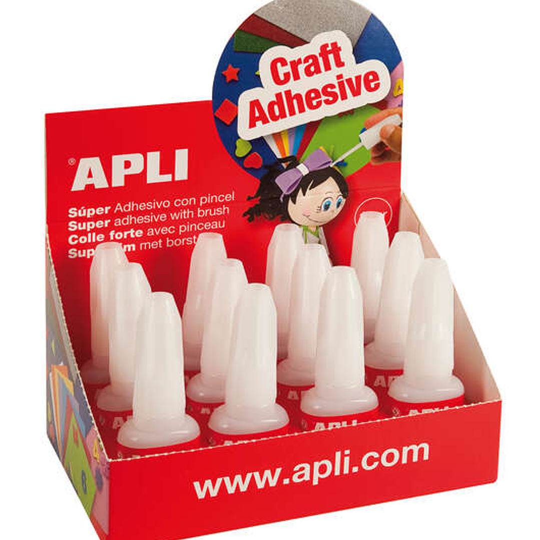 Apli Super Adhesivo Instantaneo 10gr con Pincel Aplicador - Secado Rapido - Facil Aplicacion - Resistente al Agua - Transparente 1
