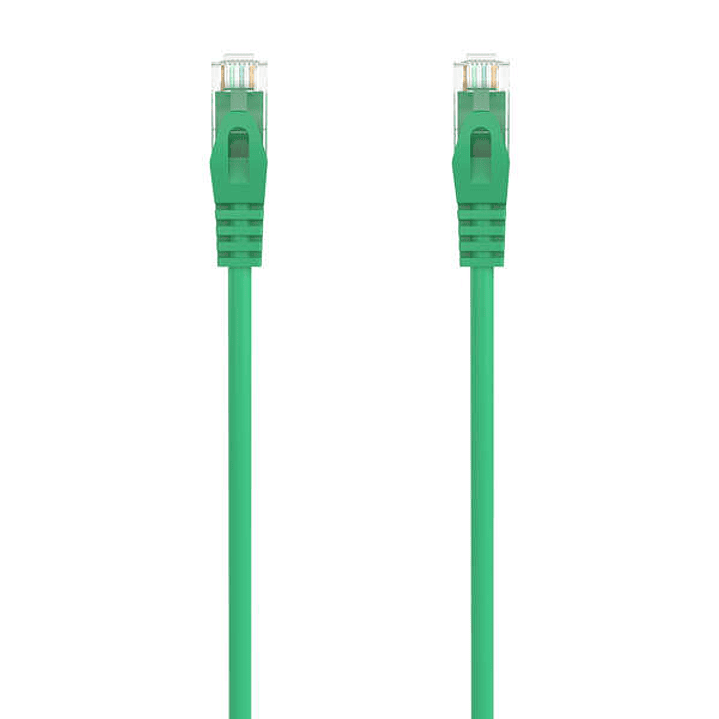 Aisens Cable de Red Latiguillo RJ45 LSZH Cat.6A 500 MHZ UTP AWG24 - 1m - Libre de Halogenos - 10 Gigabit/s - Color Verde 1