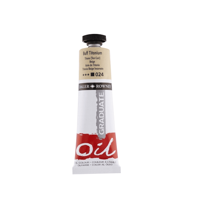 Daler Rowney Graduate Pintura al Oleo - Tubo de Aluminio - 38ml - Color Titanio Buff 1
