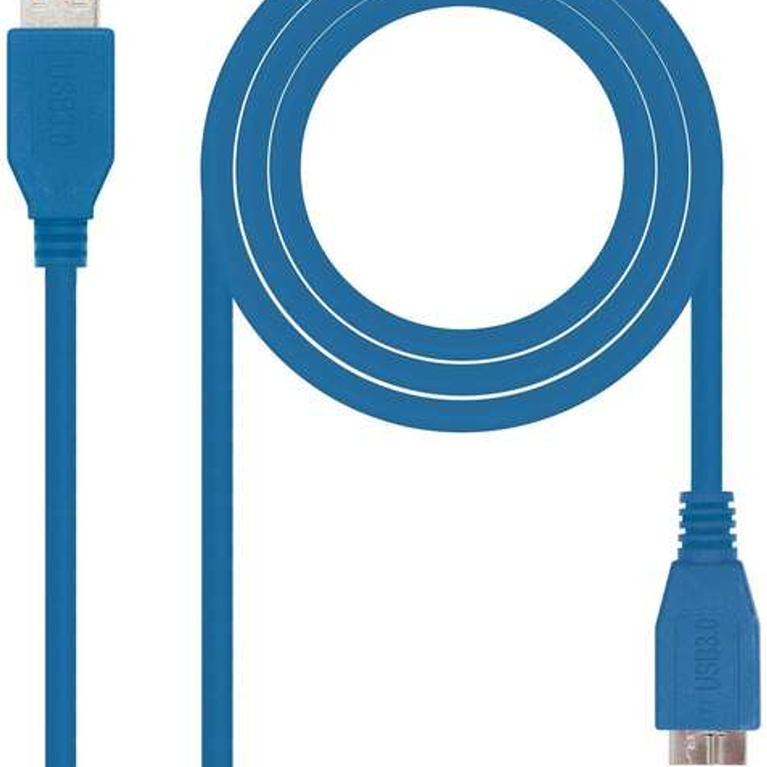Nanocable Cable USB-A 3.0 Macho a Micro-USB 3.0 Macho 1m - Color Azul 1