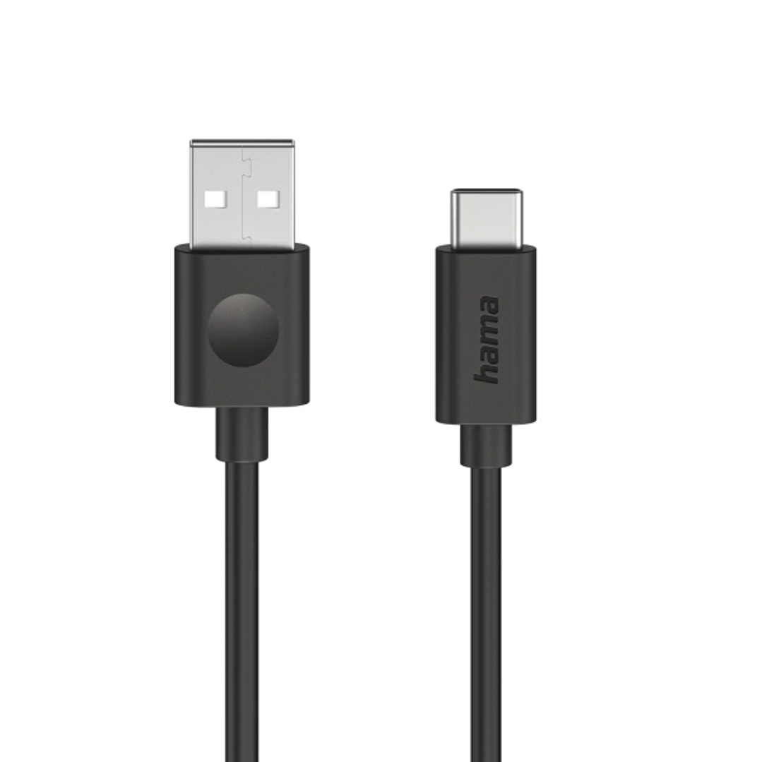 Hama Cable USB - USB-A Macho - USB-C Macho - Longitud 1.2m - Velocidad hasta 480Mbps - Color Negro 1