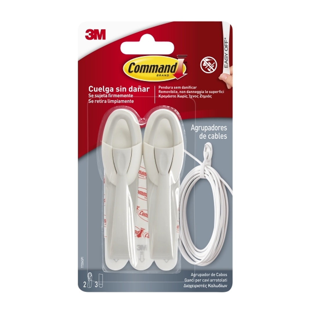 Command Organizador de Cables - Fijacion en Superficie - Color Blanco 1