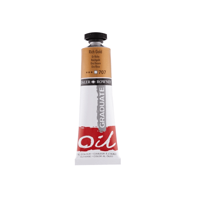 Daler Rowney Graduate Pintura al Oleo - Tubo de Aluminio - 38ml - Color Oro Rico 1