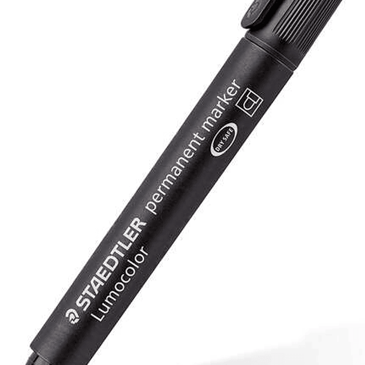 Staedtler Lumocolor 352 Rotulador Permanente - Punta Redonda - Trazo 2mm Aprox - Capuchon con Clip - Secado Rapido - Color Negro 1