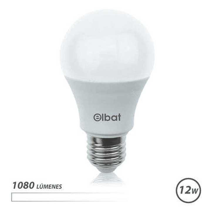 Elbat Bombilla LED A60 - 12W - 1080lm - E27 - Luz Blanca 1