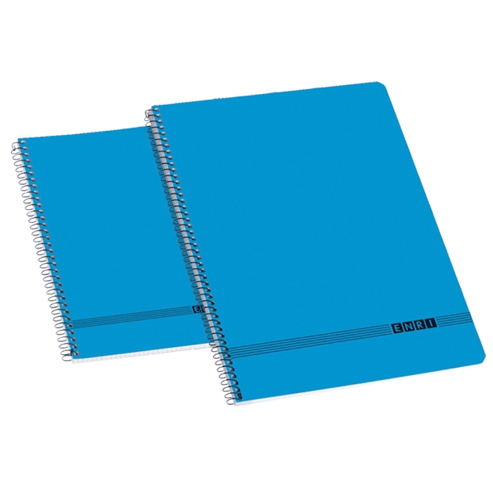 Enri Oficina Fº Tapa Blanda Cuaderno Espiral Liso - Tamaño Fº - Tapa Blanda - Cuaderno con Espiral - Ideal para la Oficina - Color Azul 1