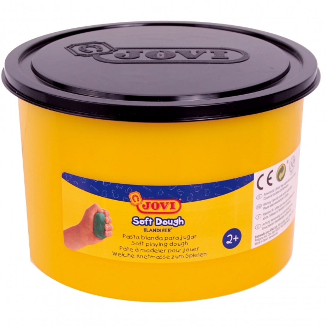 Jovi Soft Dough Blandiver Bote de Pasta de Modelaje 460gr - Blanda y Flexible - Facil de Amasar y Moldear - Ideal para Iniciacion al Modelaje - Color  1