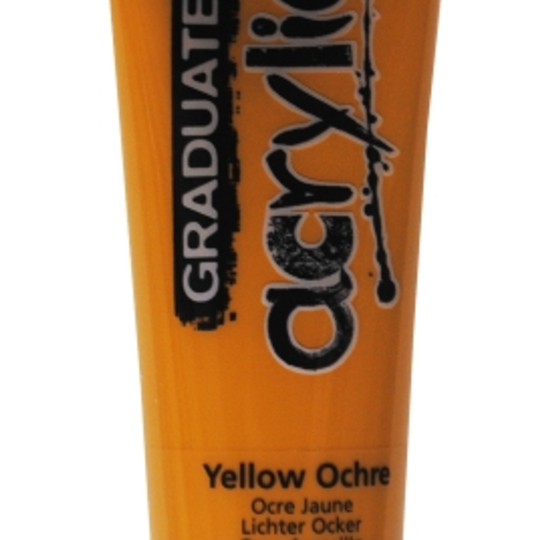 Daler Rowney Graduate Pintura Acrilica - Tubo de Plastico - 120ml - Color Ocre Amarillo 1