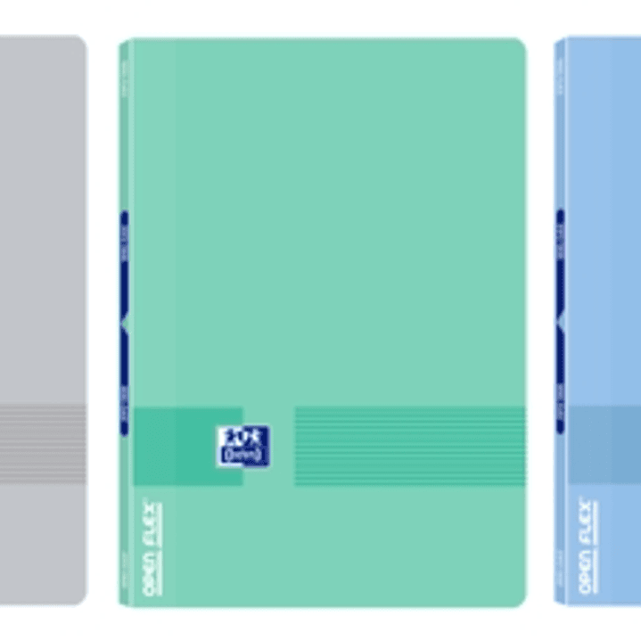 Oxford & You Openflex Write&Erase A4 Libreta Grapada - Tapa de Plastico Resistente - 1 Linea con 2 Margenes - 48 Hojas de Papel de Alta Calidad - Colo 1