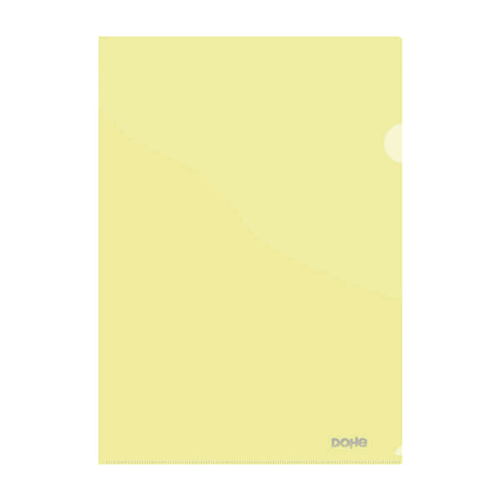 Dohe Dossier Uñero Premium Tamaño A4 - 210x297mm - Fabricado en Polipropileno Translucido de 180 Micras - Color Amarillo 1