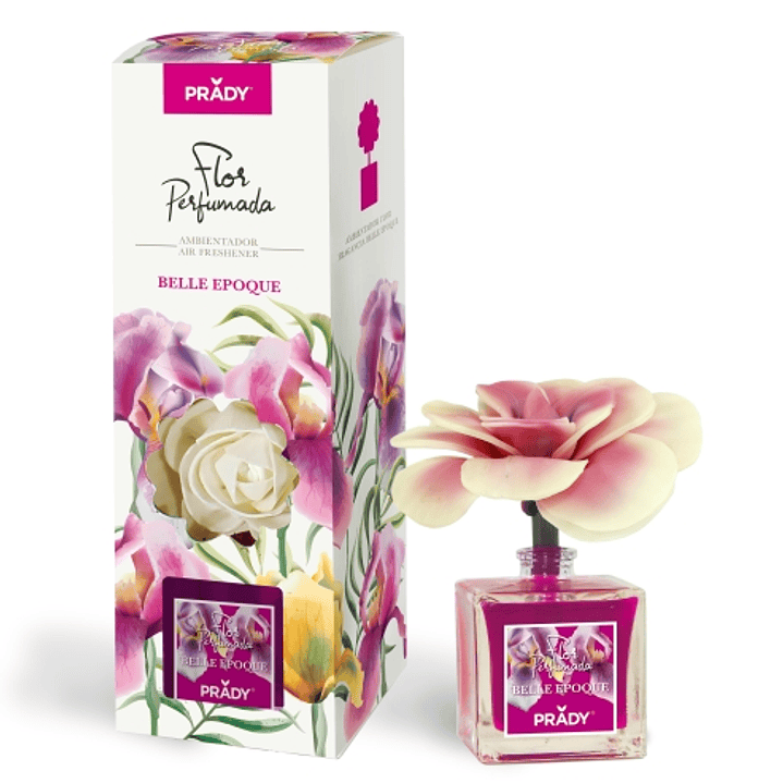 Prady Ambientador Flor Perfumada Belle Epoque - Frasco de Cristal 90ml 1