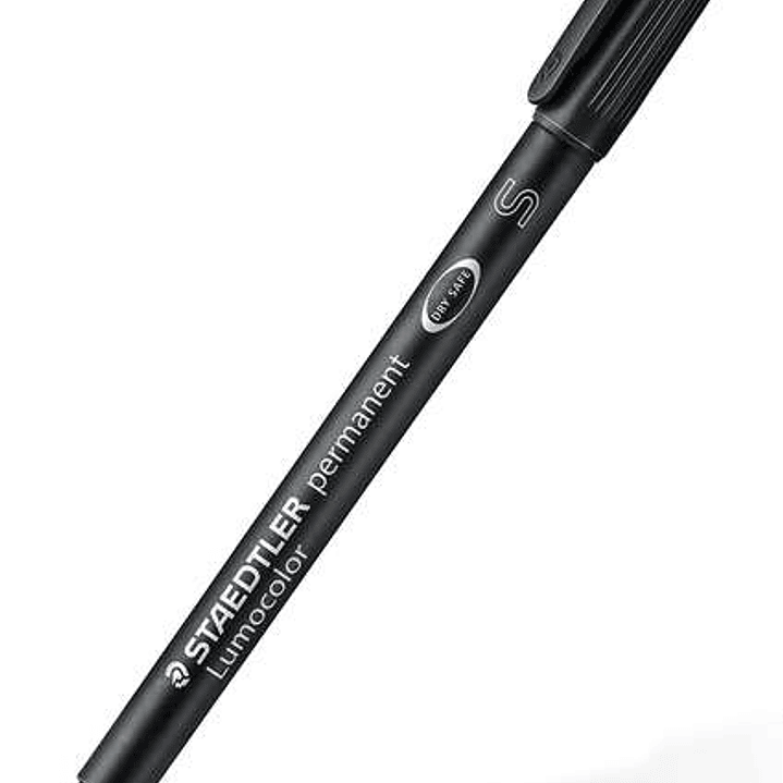 Staedtler Lumocolor Permanent 313 Rotulador Permanente de Punta Fina - Trazo 0.4mm - Secado Rapido - Color Negro 1