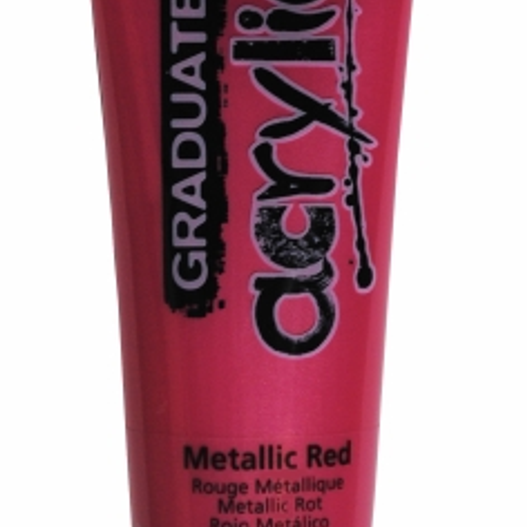 Daler Rowney Graduate Pintura Acrilica - Tubo de Plastico - 120ml - Color Rojo Metalico 1