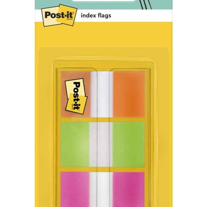 Post-It Index Dispensador con 60 Marcadores de Indice Reposicionables - Forma Rectangular - Colores Surtidos 1
