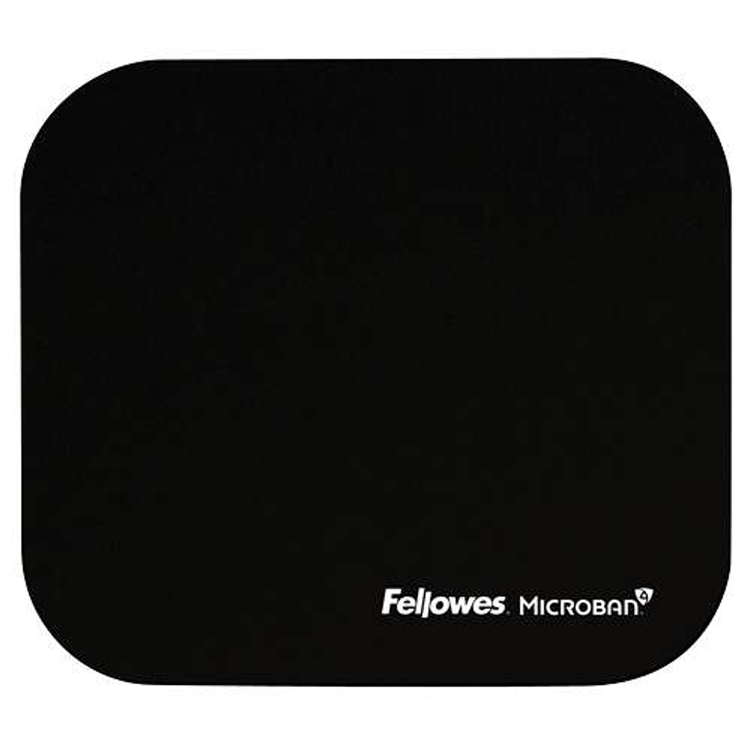 Fellowes Alfombrilla para Raton con Microban - Proteccion Antibacteriana - Base de Goma - 23.2x19.9cm - Color Negro 1
