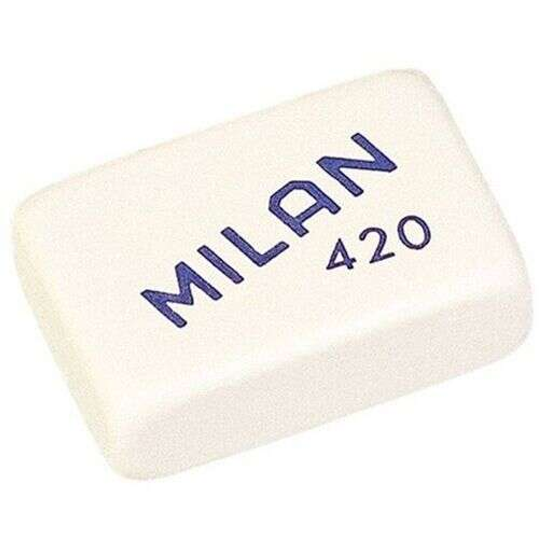 Milan 420 Goma de Borrar Rectangular - Miga de Pan - Suave Caucho Sintetico - Colores Surtidos 1