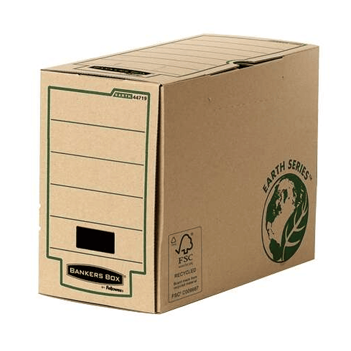 Fellowes Bankers Box Earth Caja de Archivo Definitivo Folio 150mm - Montaje Manual - Carton Reciclado Certificacion FSC - Color Marron 1