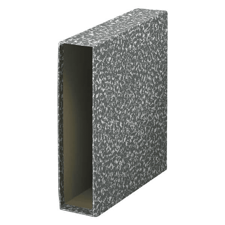Dohe Archiclas Funda de Archivador Tamaño Folio Natural - Carton Forrado con Papel Impreso - Color Gris Jaspeado 1