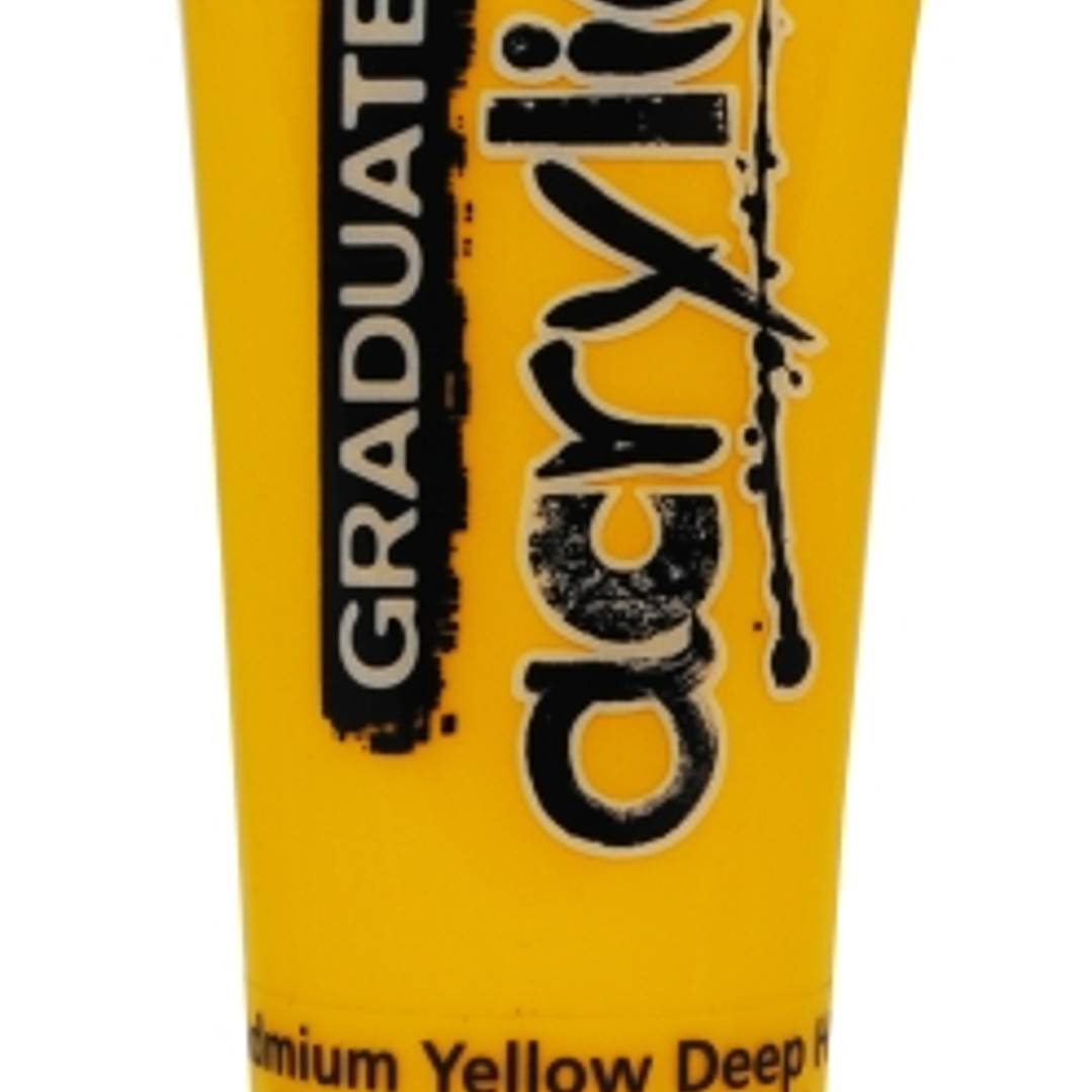 Daler Rowney Graduate Pintura Acrilica - Tubo de Plastico - 120ml - Color Amarillo de Cadmio Profundo 1