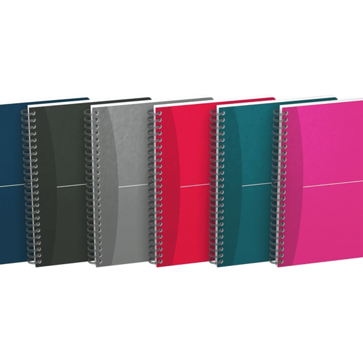 Oxford Office Essentials A5 Cuaderno Espiral Tapa Blanda - 90 Hojas - Cuadricula 5x5 - Colores Surtidos 1