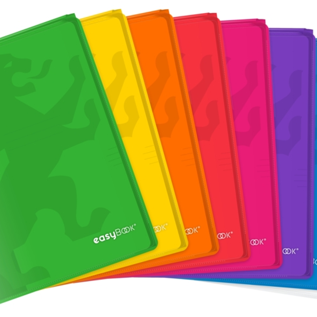 Oxford Easybook A4 Libreta Grapada - Tapa de Plastico Resistente - 1 Linea con 2 Margenes - 48 Hojas de Papel de Alta Calidad 1