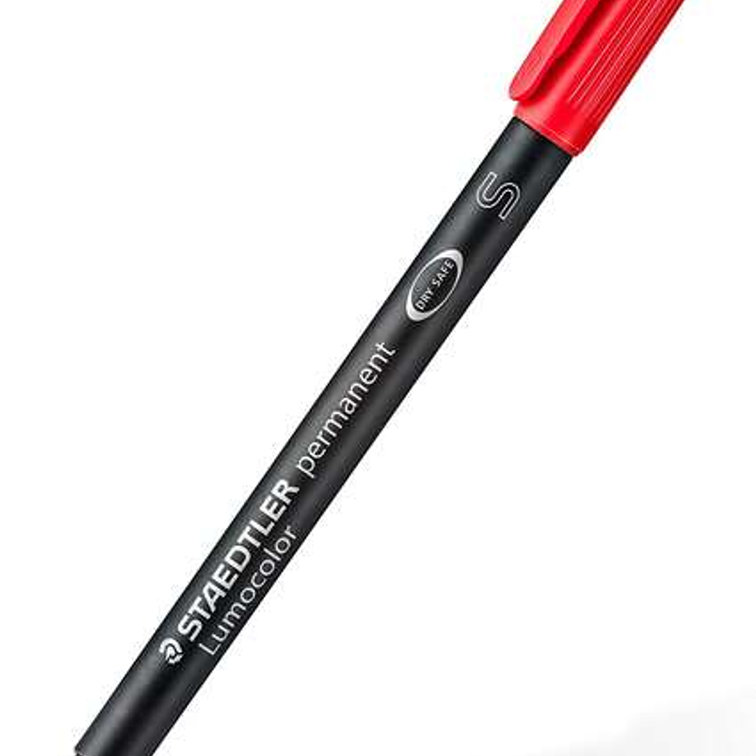 Staedtler Lumocolor Permanent 313 Rotulador Permanente de Punta Fina - Trazo 0.4mm Aprox - Secado Rapido - Color Rojo 1