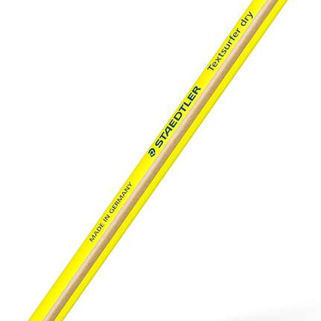 Staedtler Textsurfer Dry 128 64 Lapiz Fluorescente de Color Triangular - Mina de 4mm - Madera de Bosques Sostenibles - Color Amarillo Neon 1