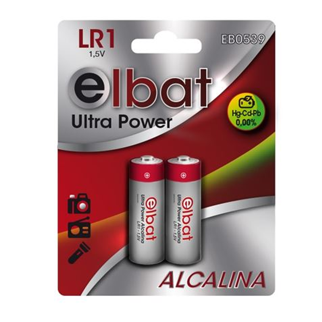 Elbat Pack 2 Pilas Alcalinas LR1 - Color Varios 1