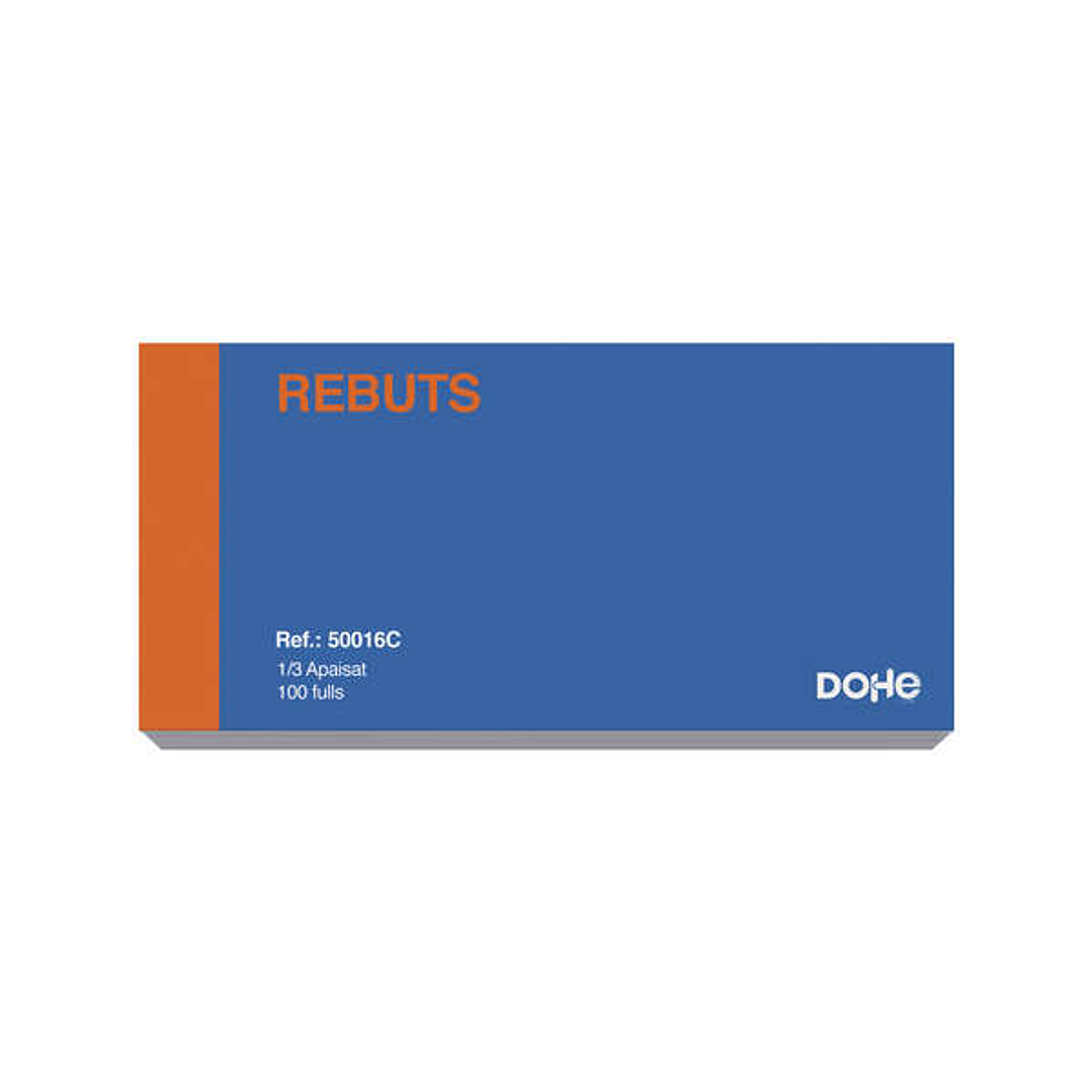 Dohe Talonarios Preimpresos a Dos Tintas - 100 Hojas - Tercio Apaisado - Sencillo 1