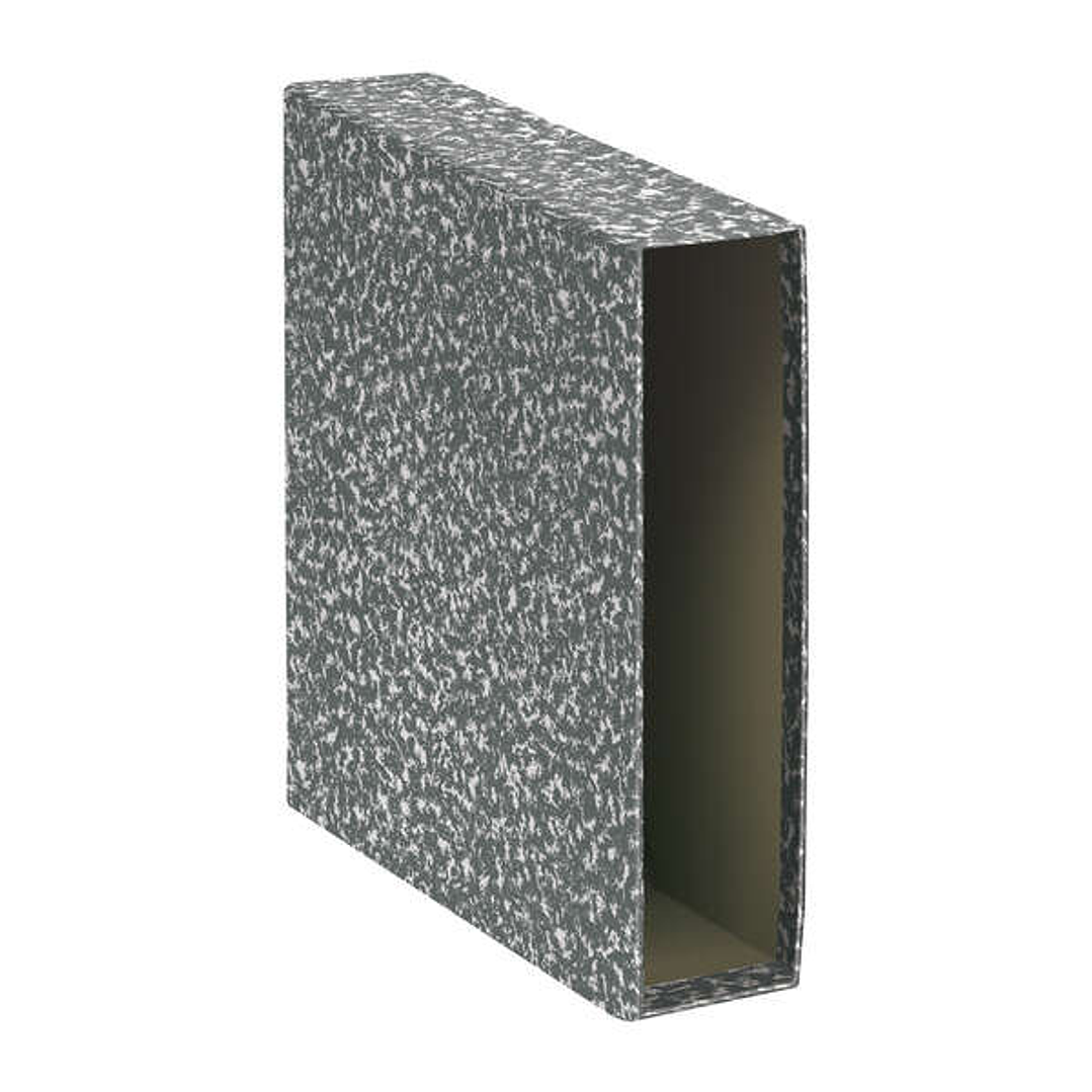 Dohe Fundas de Archivadores - Tamaño A4 - Carton Forrado con Papel Impreso - para Archivador Jaspeado gris - Natural 1