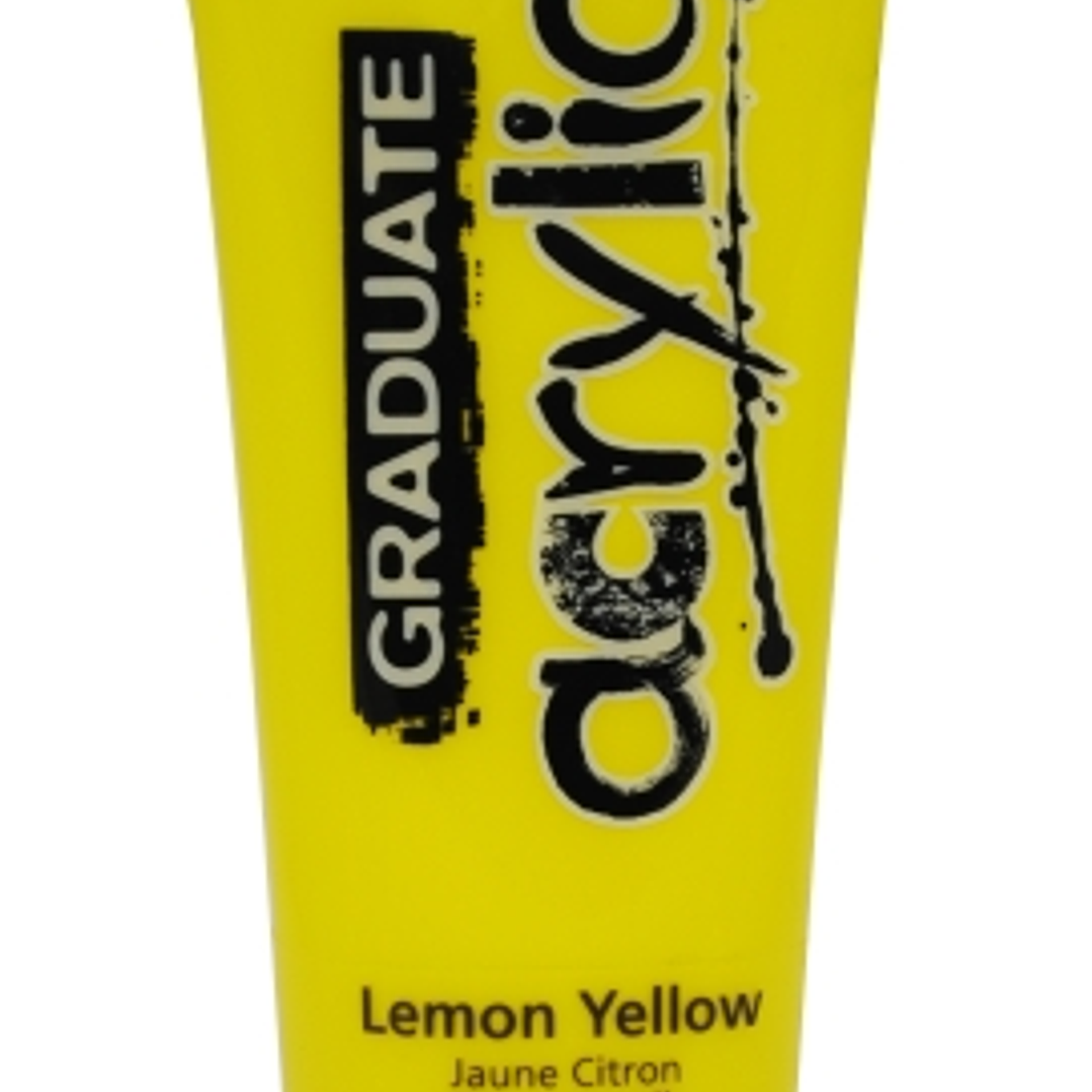 Daler Rowney Graduate Pintura Acrilica - Tubo de Plastico - 120ml - Color Amarillo Limon 1