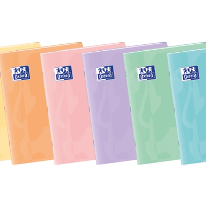 Oxford Easybook A4 Libreta Grapada - Tapa de Plastico Resistente - 48 Hojas con Margen - Cuadricula 4x4 - Diseño en Tonos Pastel 1