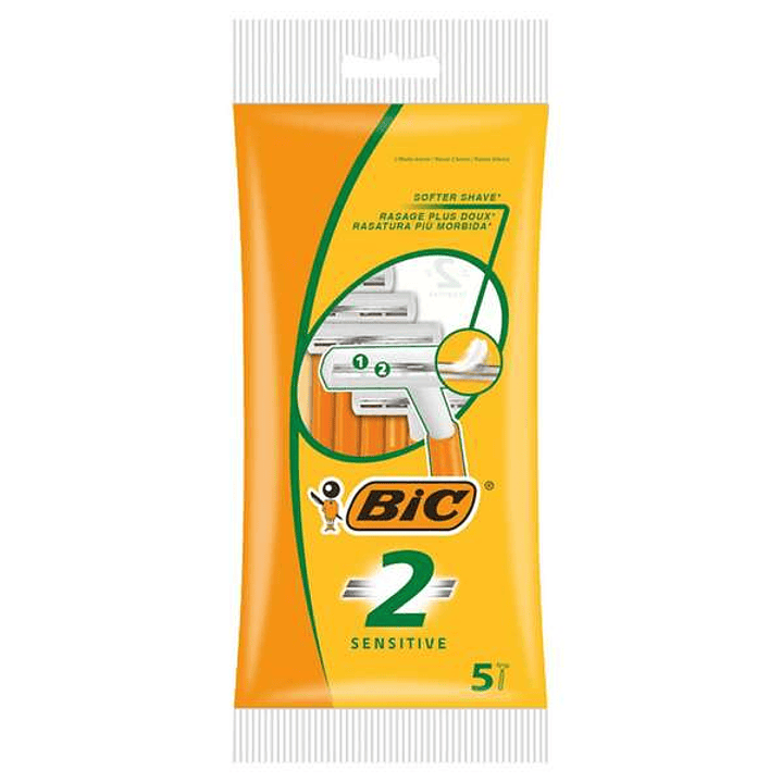 Bic Sensitive 2 Pack de 5 Maquinillas de Afeitar Desechables de 2 Hojas 1