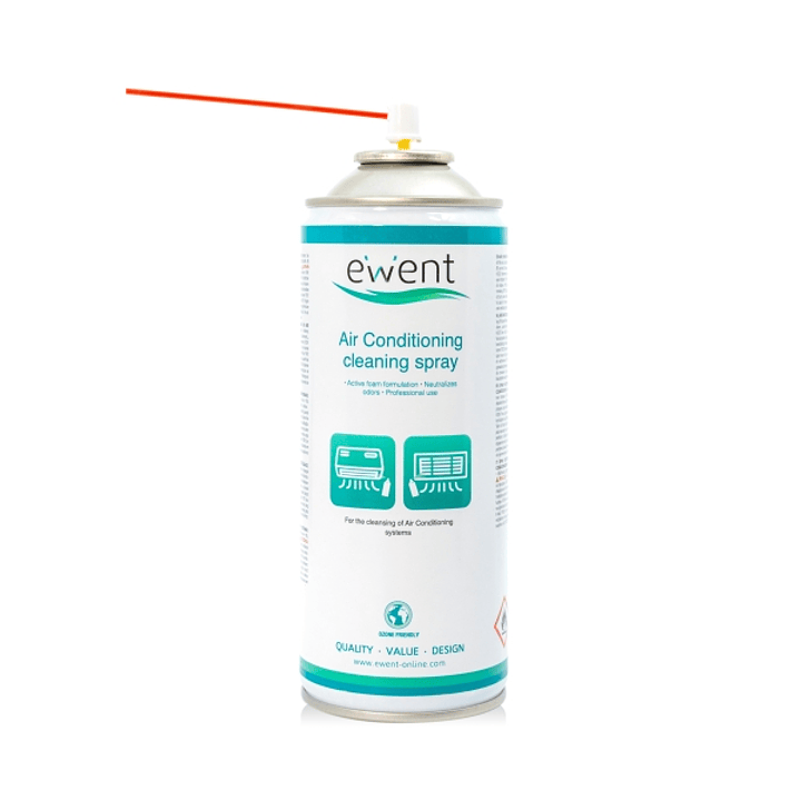 Ewent Spray de Limpieza para Aire Acondicionado - Aerosol de Espuma Activa - Neutraliza Olores - Color Transparente 1