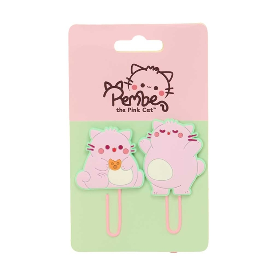 Safta Pembe The Pink Cat Pack de 2 Clips - 75x125mm - Color Rosa 1
