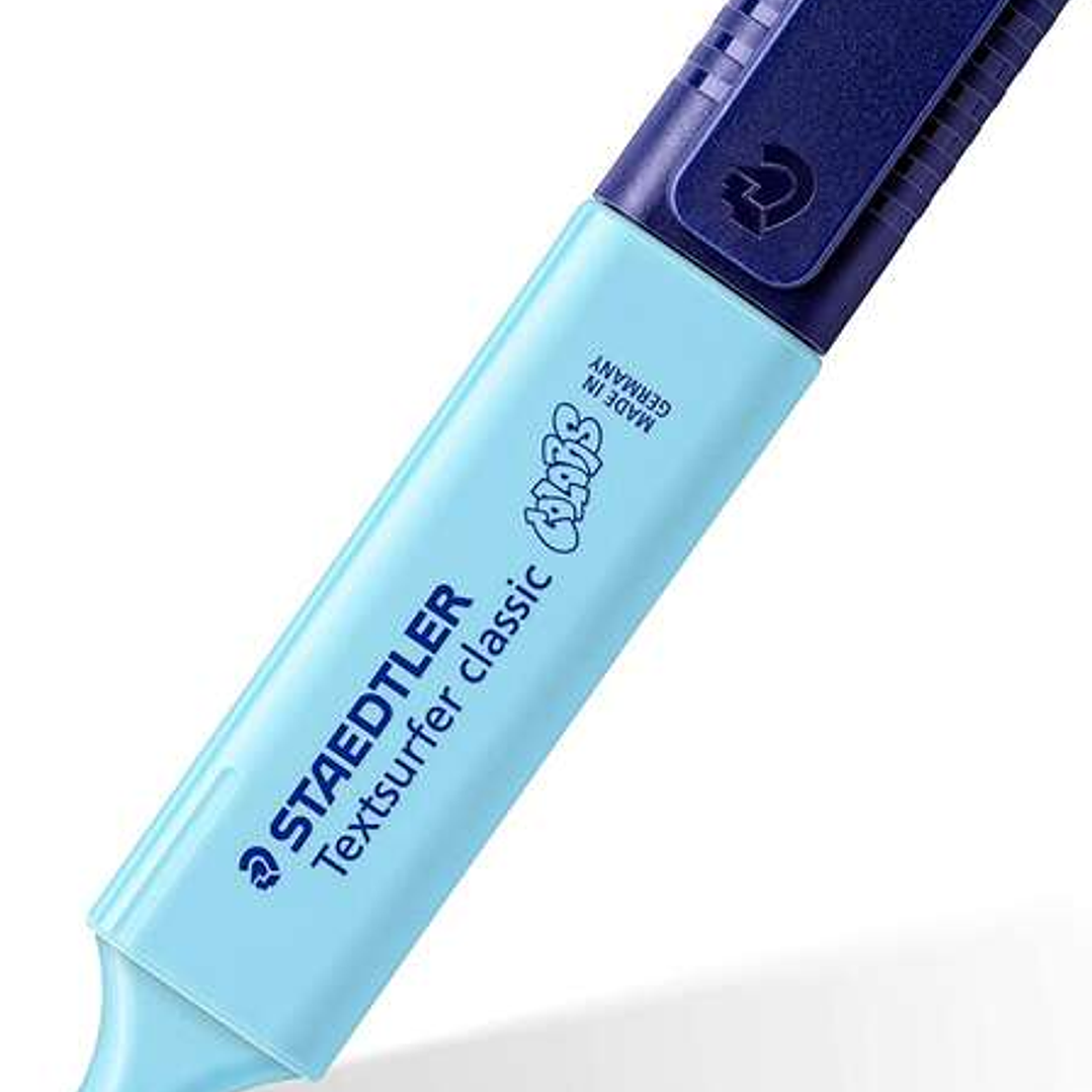 Staedtler Textsurfer Classic 364 Vintage Marcador Fluorescente - Punta Biselada - Trazo entre 1 - 5mm - Tinta con Base de Agua - Color Azul Cielo 1