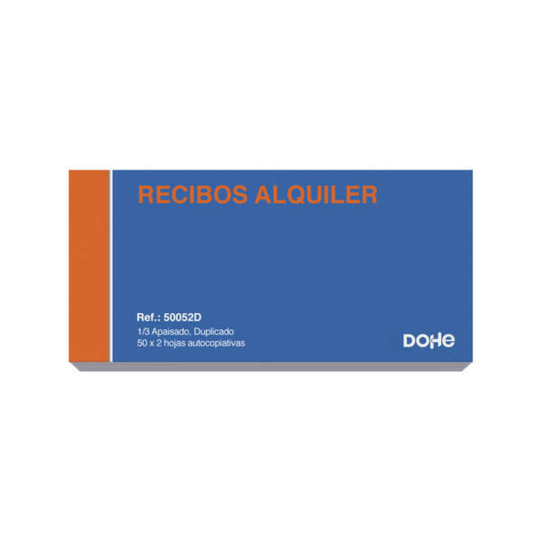 Dohe Talonarios Preimpresos a Dos Tintas en Papel Autocopiativo - 100 Hojas - Tercio Apaisado - Duplicado 1