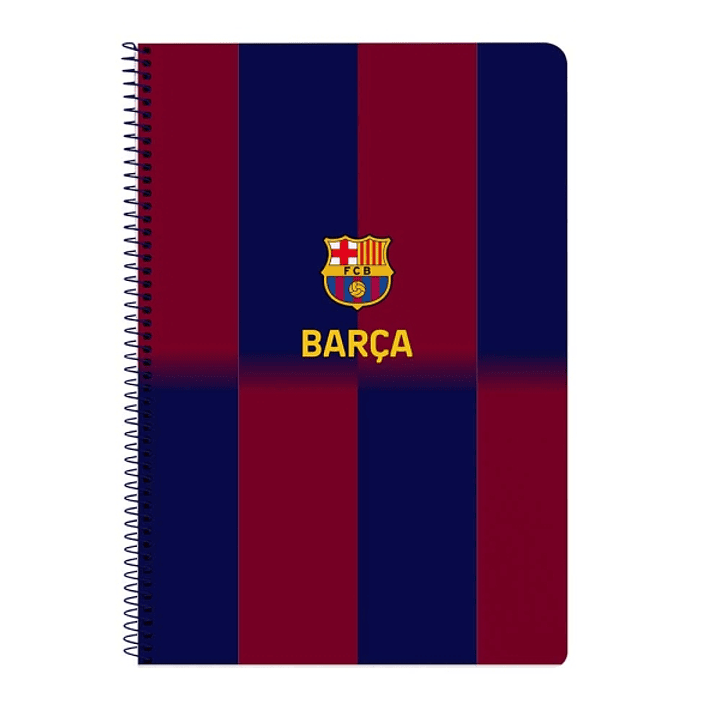 Safta F.C.Barcelona Cuaderno Espiral - Tapas Duras - 80 Hojas A4 con Cuadriculada 4X4mm - Formato Folio - 21.5x31x1cm - Color Rojo y Azul 1