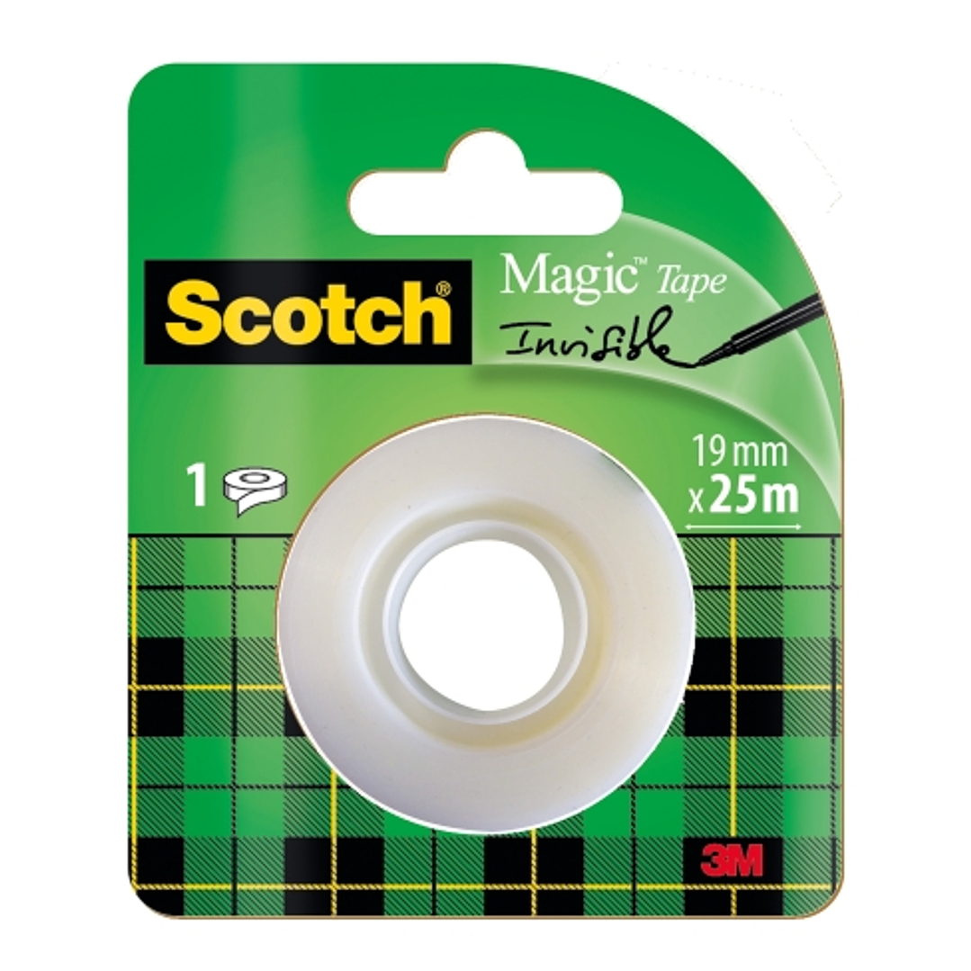 Scotch Magic Cinta Adhesiva Invisible - Recambio - 19mm x 25m - Color Transparente 1