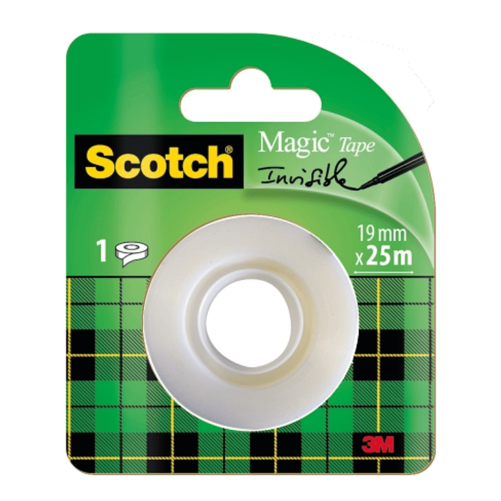 Scotch Magic Cinta Adhesiva Invisible - Recambio - 19mm x 25m - Color Transparente 1