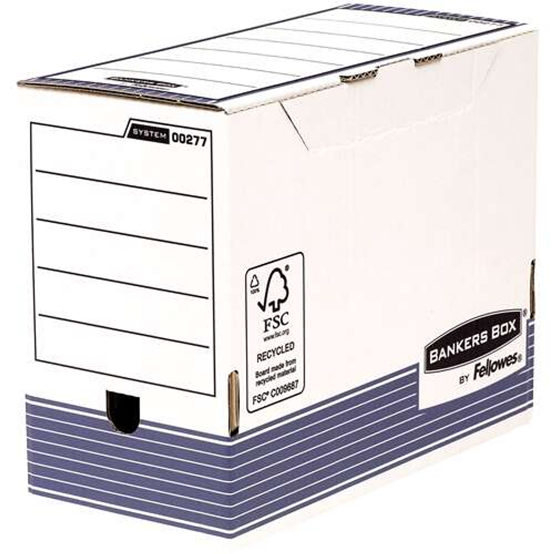 Fellowes Bankers Box Caja de Archivo Definitivo 150mm A4 - Montaje Automatico Fastfold - Carton Reciclado Certificacion FSC 1