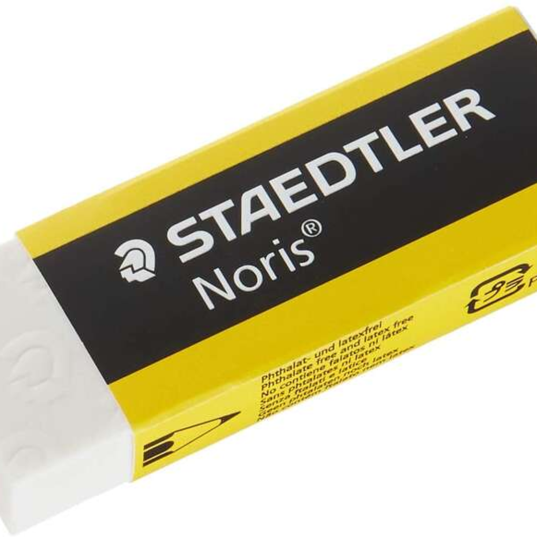 Staedtler Noris 526 N20 Goma de Borrar - Alta Calidad - Minimos Residuos - Color Blanco 1