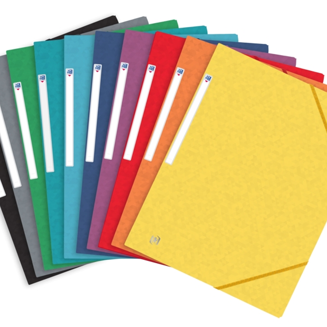 Oxford Top File+ Carpeta de Gomas A4+ - Tapa Blanda - 3 Solapas - Lomo 20mm - Colores Surtidos 1