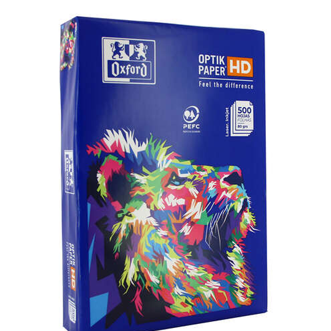 Oxford Optikpaper HD Paquete de 500 Hojas de Papel para Impresora A4 80gr - Compatible con Laser & Inkjet - Alta Calidad de Impresion - Color Blanco 1