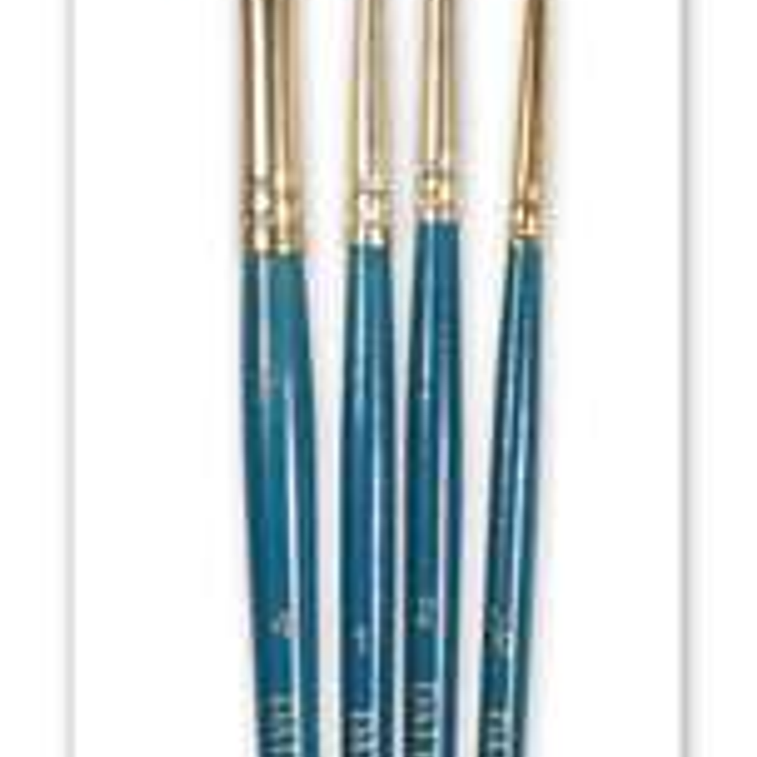 Daler Rowney Simply Pack de 4 Pinceles de Marta - Diseño Ergonomico - Color Azul 1