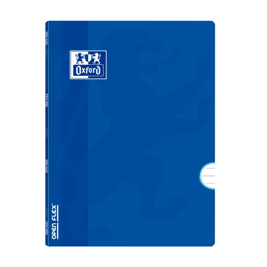 Oxford School Classic Openflex A4 - Tapa de Plastico Resistente - Libreta Grapada - 1 Linea con Margen - 48 Hojas - Color Azul 1