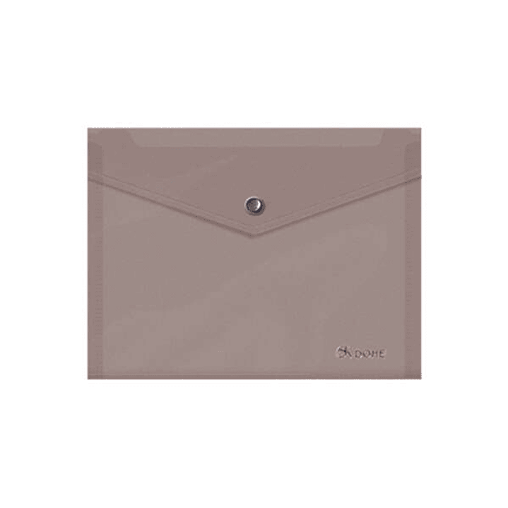 Dohe Sobre Portadocumentos A5 - Cierre de Broche - Polipropileno Translucido 150 Micras - Color Gris 1