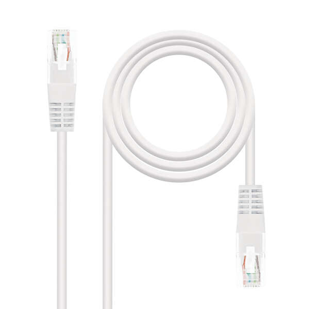 Nanocable Cable de Red Latiguillo RJ45 Cat.6 UTP AWG24 2m - Color Blanco 1