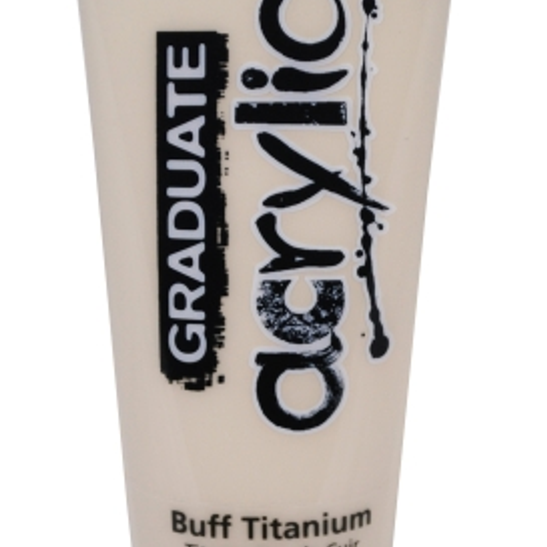 Daler Rowney Graduate Pintura Acrilica - Tubo de Plastico - 120ml - Color Titanio Buff 1